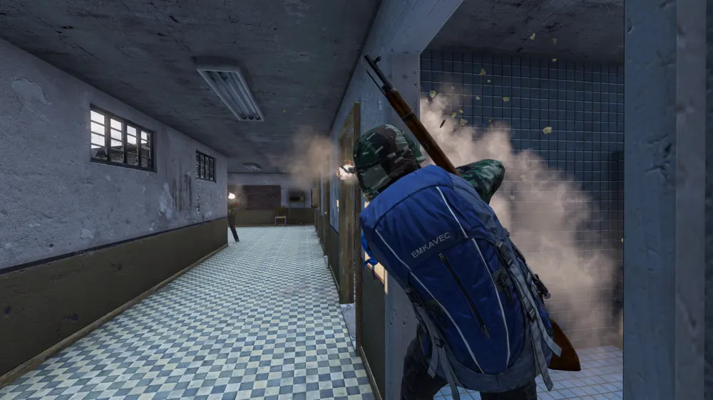 Rovine e vegetazione in una mappa di DayZ